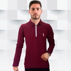Camiseta Casual Polo Vino