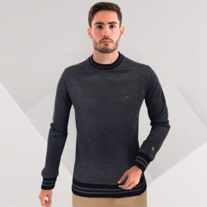 Buzo Cuello Redondo Gris Oscuro