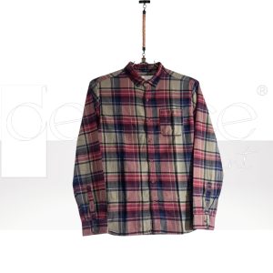Camisa  Franela Rojo - Beige
