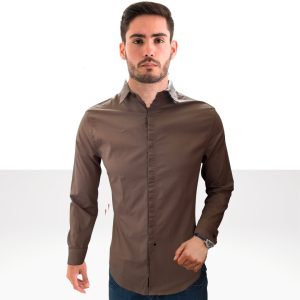 Camisa Cubre Botones Camel