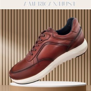 Zapatillas de Cuero Cafe con Degradado