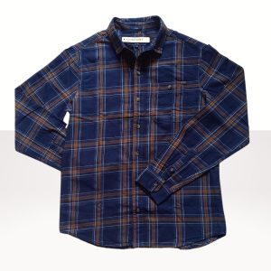 Camisa Franela Ladrillo - Azul
