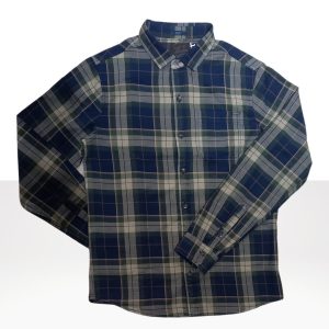 Camisa Franela Verde con Azul