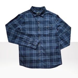 Camisa Franela Azul - Gris